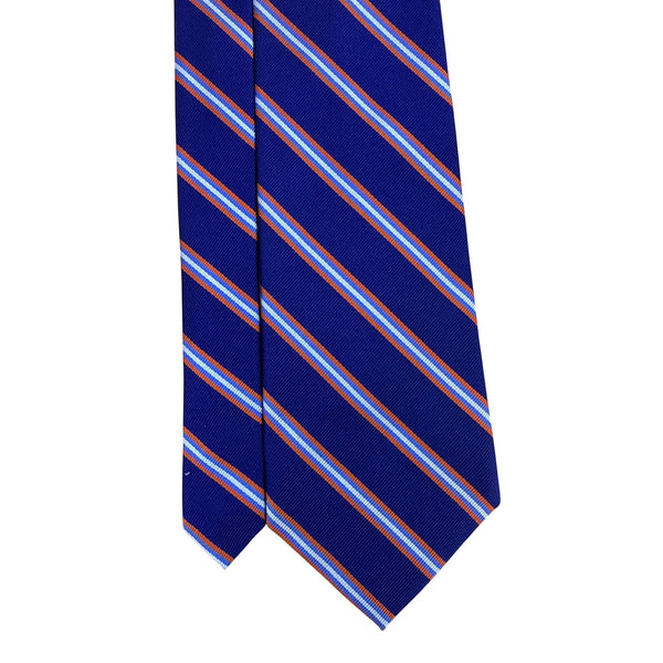 Vintage Brooks Brothers Blue Silk Striped Tie 57"  Long Classic Design