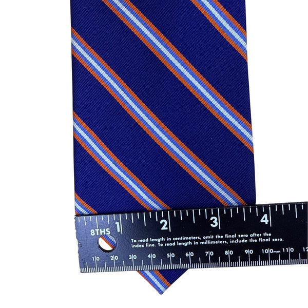 Vintage Brooks Brothers Blue Silk Striped Tie 57"  Long Classic Design