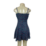 Floral Spaghetti Strap Dress With V-Neck & Fit-And-Flare Design For Women Sz L