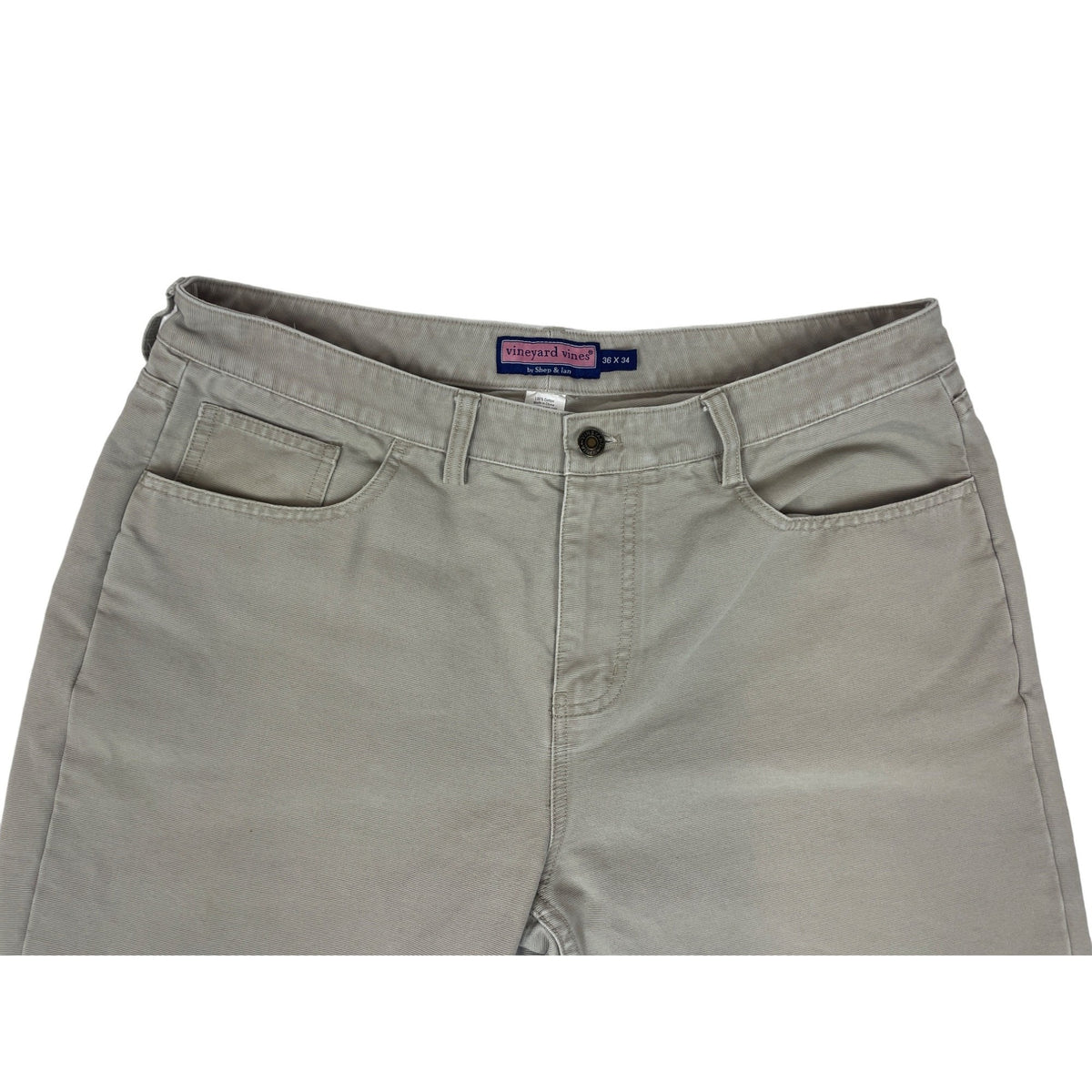 Vineyard Vines Men's Gray Tan Straight Leg Pants Sz 36 X 34