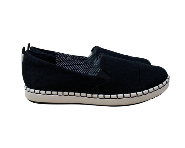 Clarks Collection Womens Cushion Soft Black Cloudsteppers Slip-On Shoes Size 8W