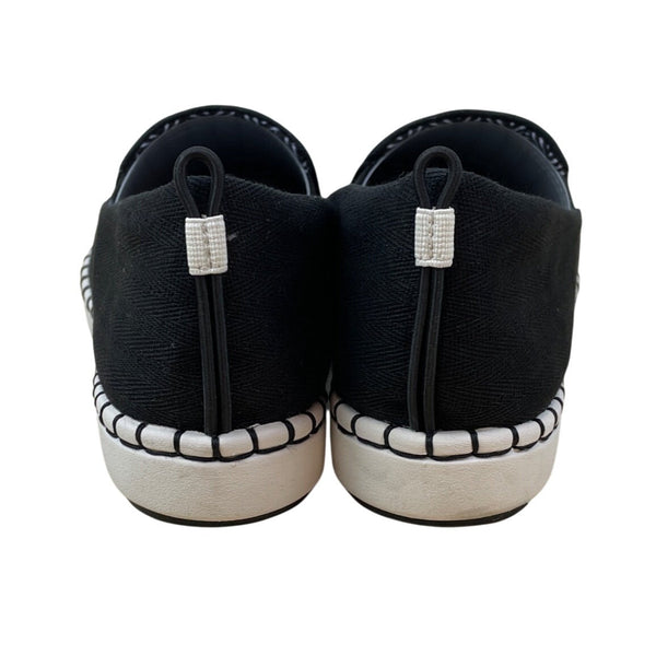 Clarks Collection Womens Cushion Soft Black Cloudsteppers Slip-On Shoes Size 8W
