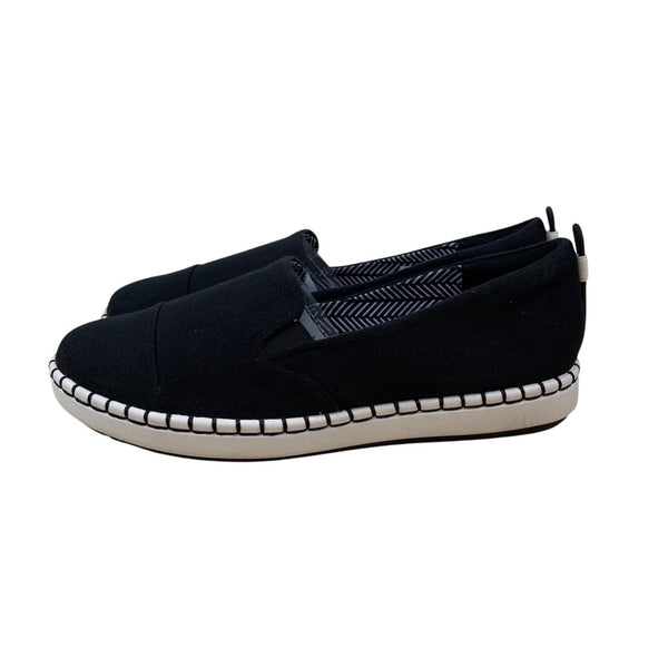 Clarks Collection Womens Cushion Soft Black Cloudsteppers Slip-On Shoes Size 8W