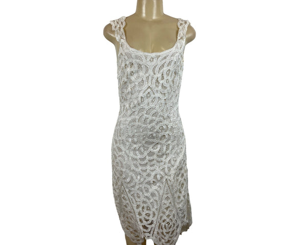 White Black House Market Women's White Shift Dress Sz 8 (EUR 40)