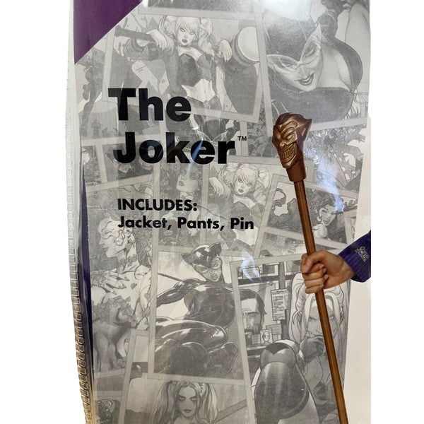 Spirit Halloween Adult Purple The Joker Costume Jacket Pants Pin Size Large 12-14