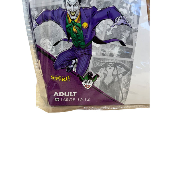 Spirit Halloween Adult Purple The Joker Costume Jacket Pants Pin Size Large 12-14