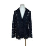 Berek Women's Black Floral Lace & See-Through Long Sleeve Blazer Sz S - New