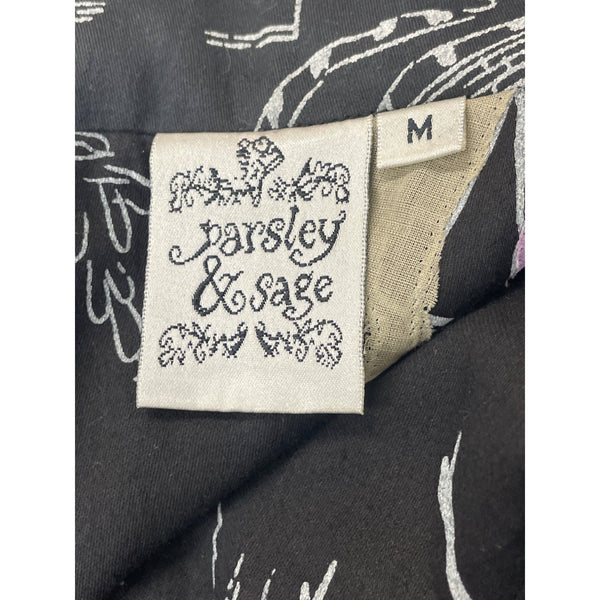 Parsley & Sage Womens Fashion Jacket With Colorful City Print Sz M