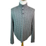 Polo Ralph Lauren Men's XL Cable Knit Gray Silk Cashmere Turtle Neck Sweater