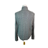 Polo Ralph Lauren Men's XL Cable Knit Gray Silk Cashmere Turtle Neck Sweater