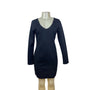 BCBGGeneration Womens Black Rayon Blend V-Neck Long Sleeve Mini Dress Size M