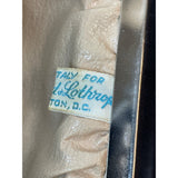 Woodward Lothrop Vintage Women's Beige Leather Black Bakelite Kiss lock Coin Purse Sz M