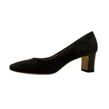 Donald J Pliner Jevi Women's Brown Expresso Kid Suede Block Heel Pumps Size 6.5M