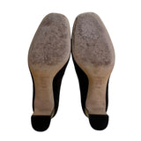 Donald J Pliner Jevi Women's Brown Expresso Kid Suede Block Heel Pumps Size 6.5M