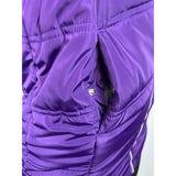 Calvin Klein Womens Purple Puffer Jacket With Faux Fur Hood & Side Pockets Sz S