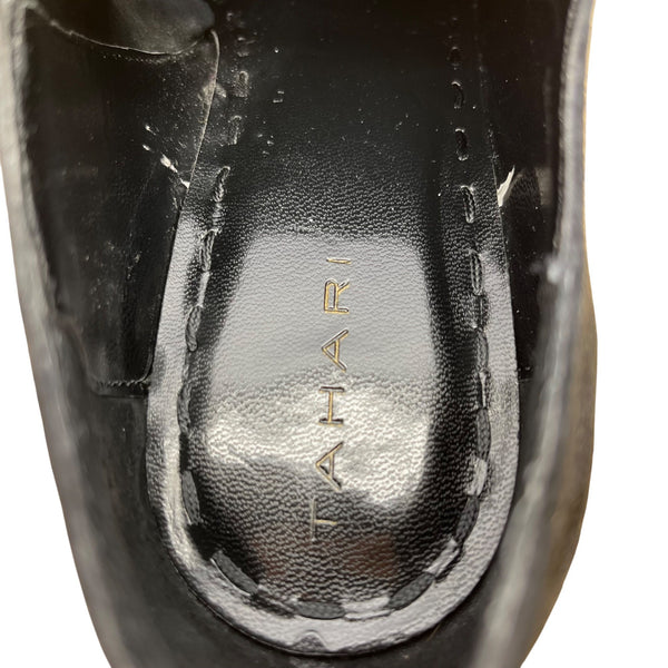 Tahari Sincere Women’s Black Suede Leather Slip-On Heeled Booties Size 9M