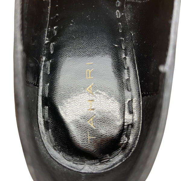 Tahari Sincere Women’s Black Suede Leather Slip-On Heeled Booties Size 9M