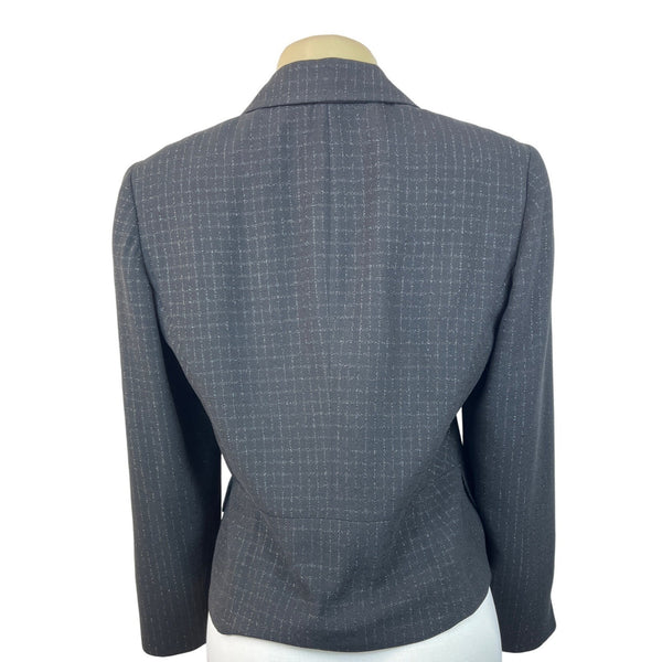 Christian Dior Women's Black 4 Button Up Closure With Removable Collar Blazer 10