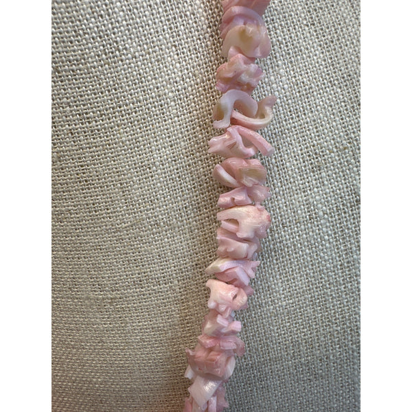 Chunky Baby Pink Puka Sea Shell Necklace - 22in