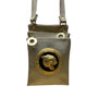 Nima Gold-Tone Leopard Accent & Adjustable Strap Crossbody Bag Size M