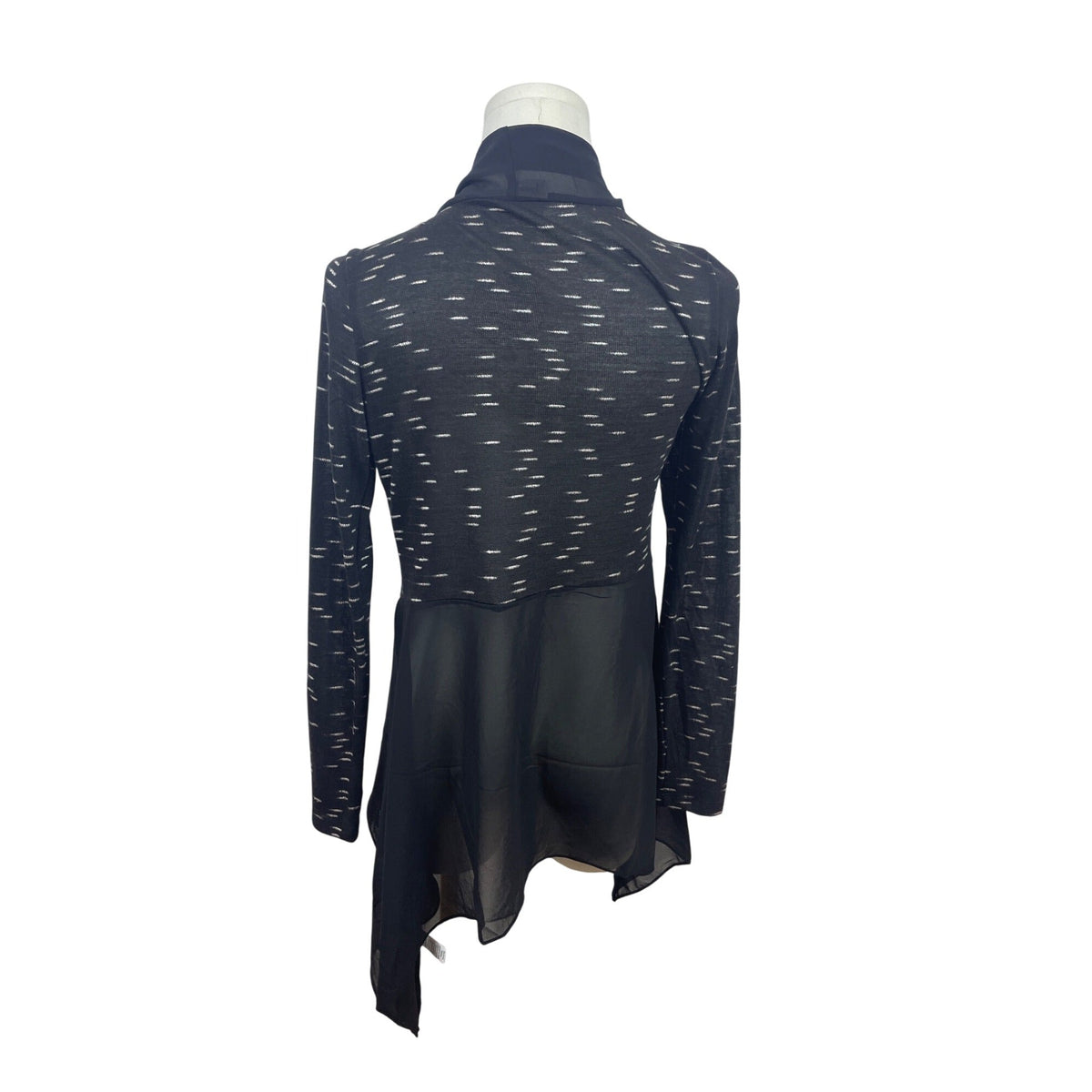 Patrizia Luca Milano Womens Sheer Black Open Front Cardigan Jacket Size XS- New