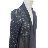 Patrizia Luca Milano Womens Sheer Black Open Front Cardigan Jacket Size XS- New