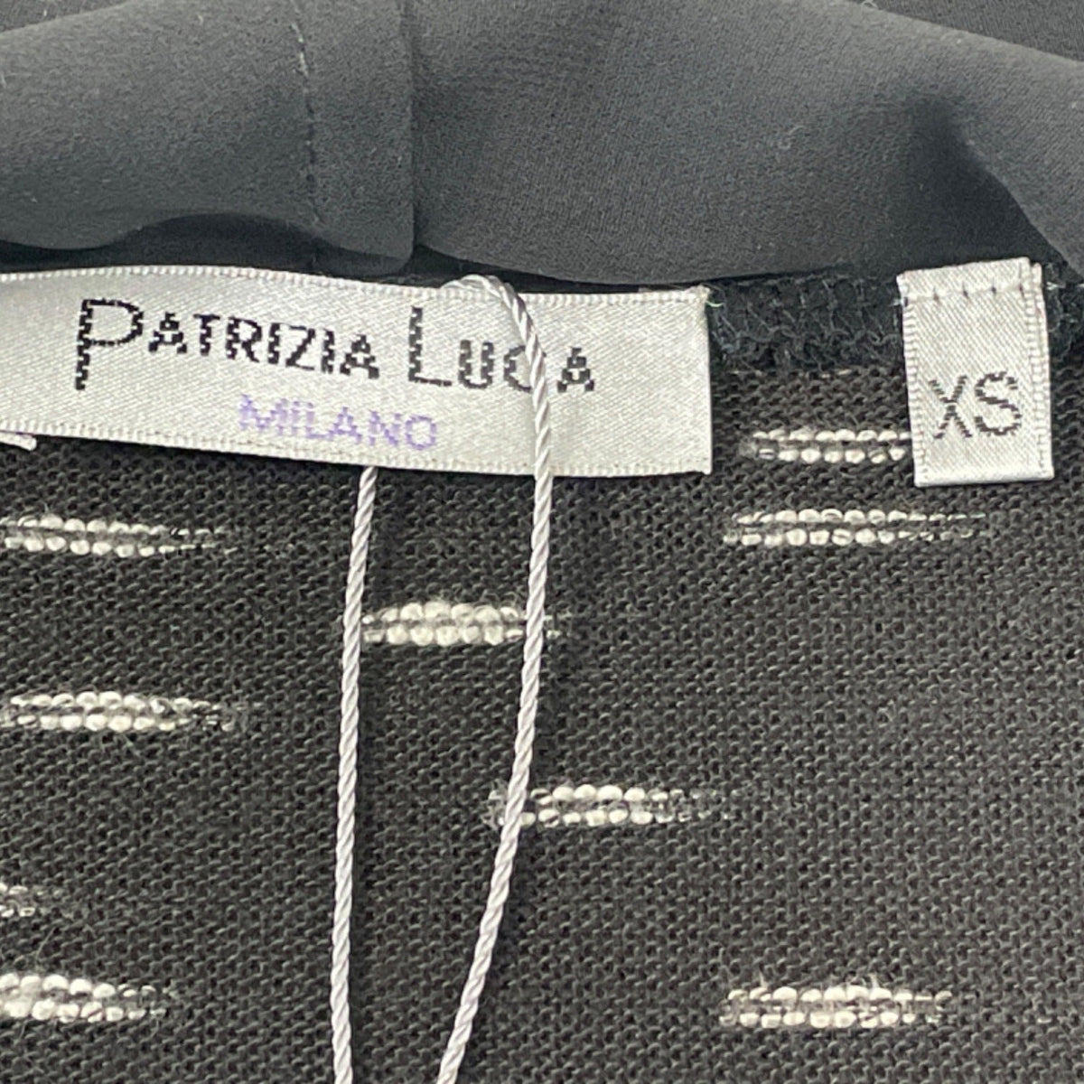 Patrizia Luca Milano Womens Sheer Black Open Front Cardigan Jacket Size XS- New