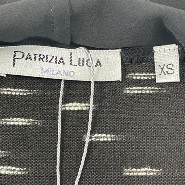 Patrizia Luca Milano Womens Sheer Black Open Front Cardigan Jacket Size XS- New