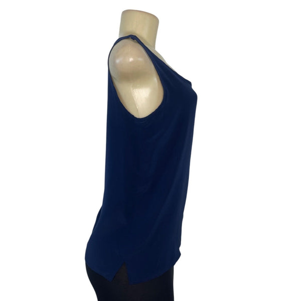 Nordstrom Womens Blue Silk Sleeveless Tank Top Size 6