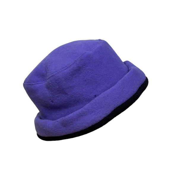 James Peter Vintage Purple & Black Wool Cashmere Women's Cloche Hat Retro Style OS