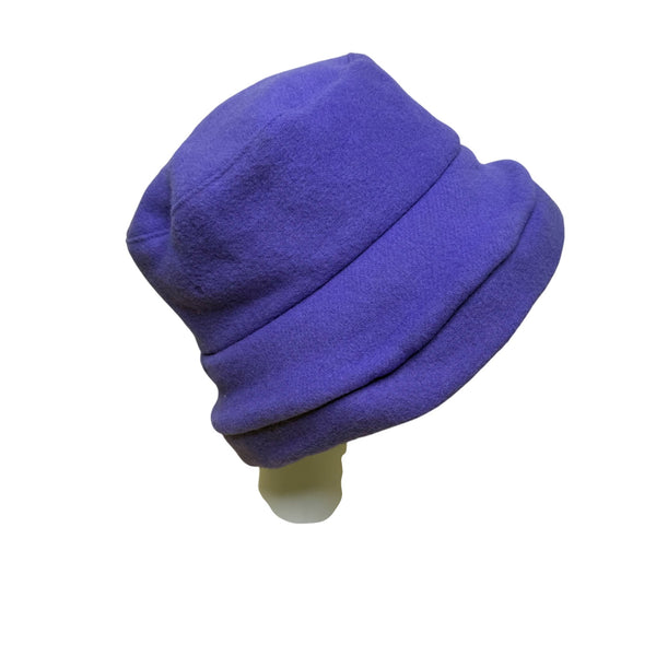 James Peter Vintage Purple & Black Wool Cashmere Women's Cloche Hat Retro Style OS