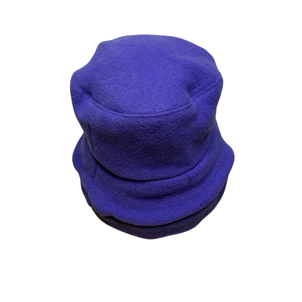 James Peter Vintage Purple & Black Wool Cashmere Women's Cloche Hat Retro Style OS