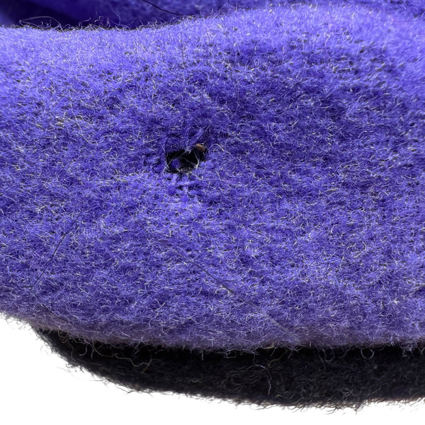 James Peter Vintage Purple & Black Wool Cashmere Women's Cloche Hat Retro Style OS