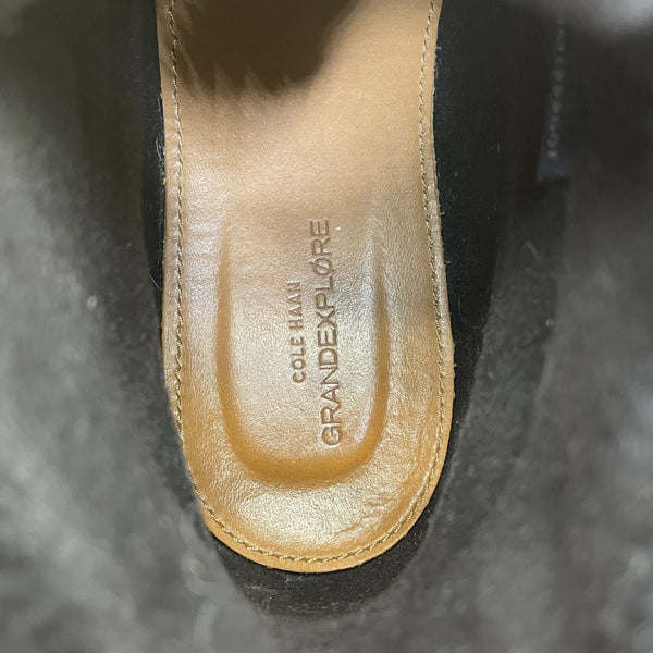 Cole Haan Women’s Black Leather Lace-Up Shearling-Lined Boots Size 8 B