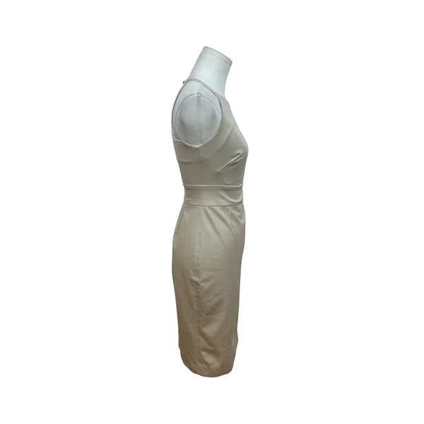 Banana Republic Womens Beige Cotton Blend Halter Dress Size 00 Petite