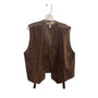 Marsh Landing Mens Brown Leather Button-Up Vest Size L Stylish & Comfortable