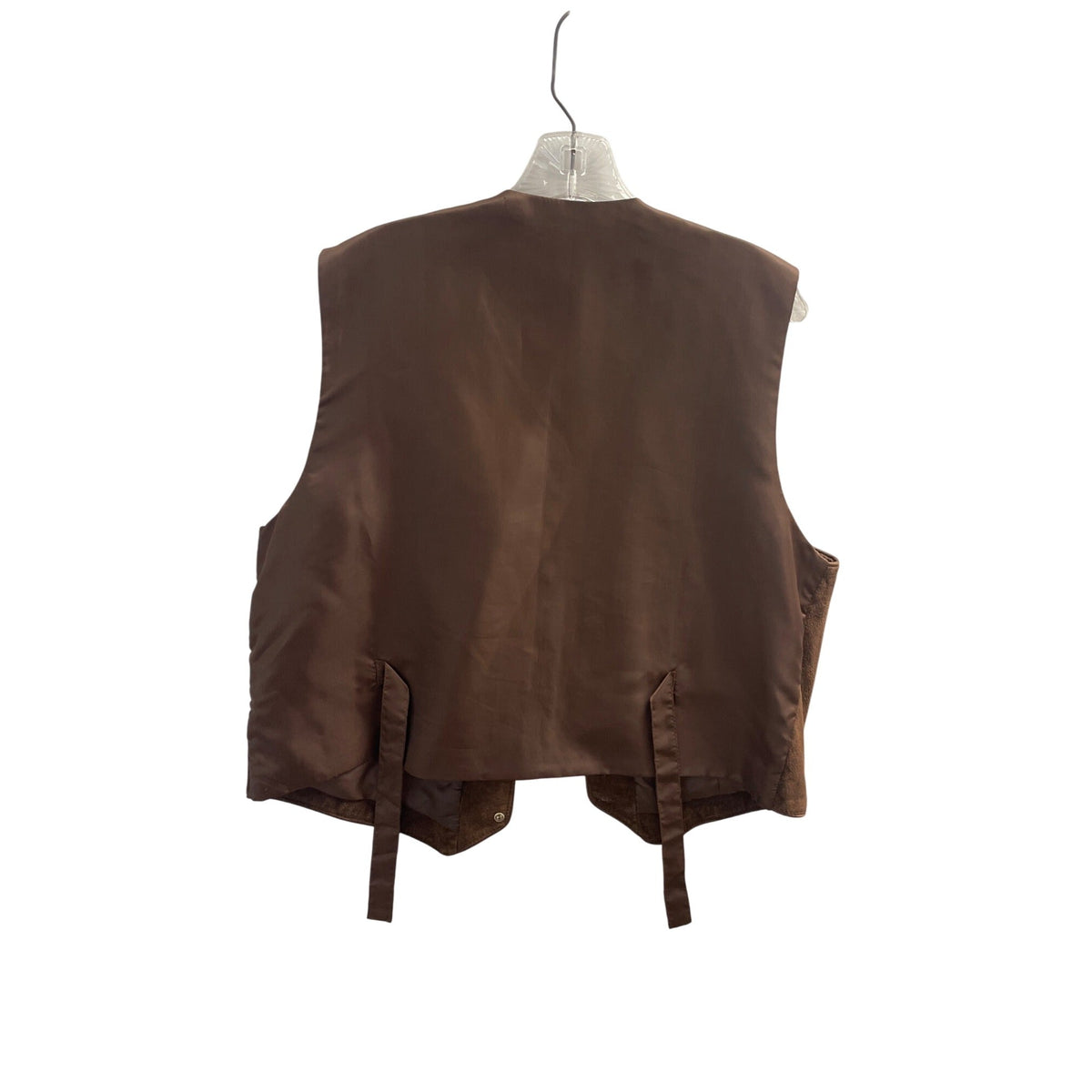 Marsh Landing Mens Brown Leather Button-Up Vest Size L Stylish & Comfortable