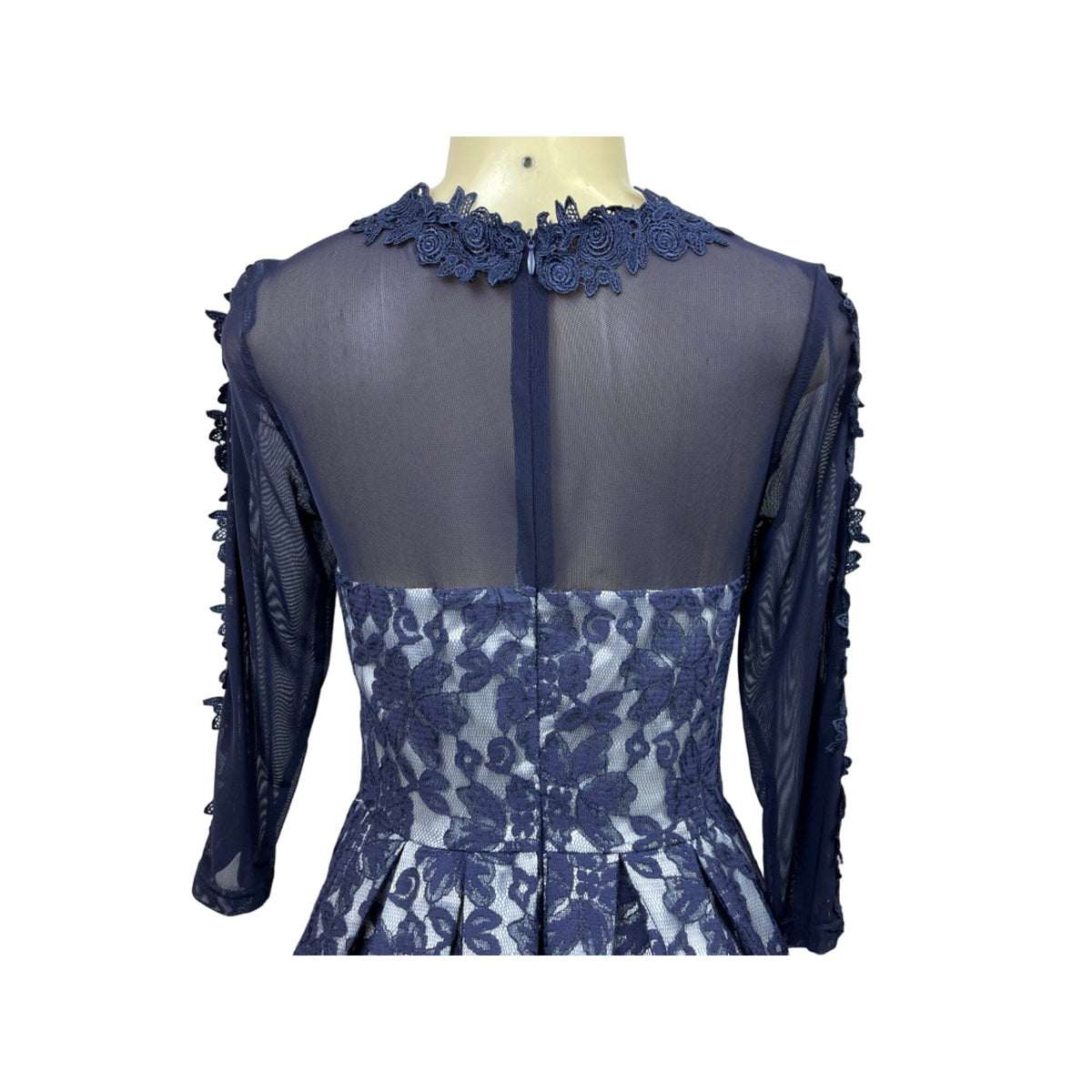 Chi Chi London Women’s Blue Mesh Dress Sz 2 New