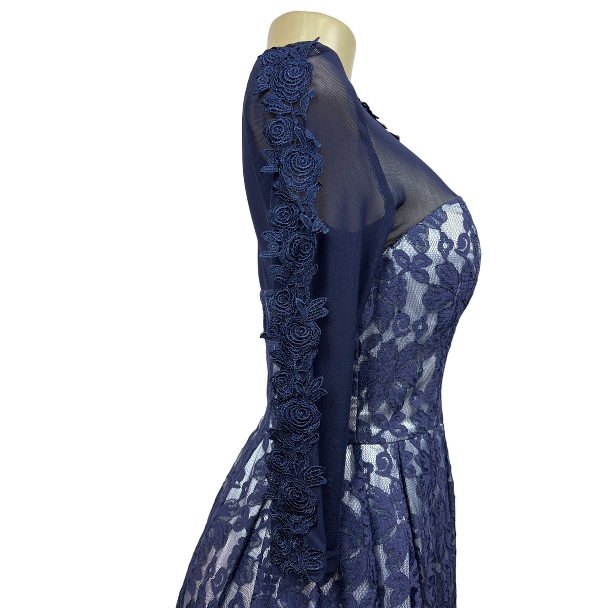 Chi Chi London Women’s Blue Mesh Dress Sz 2 New