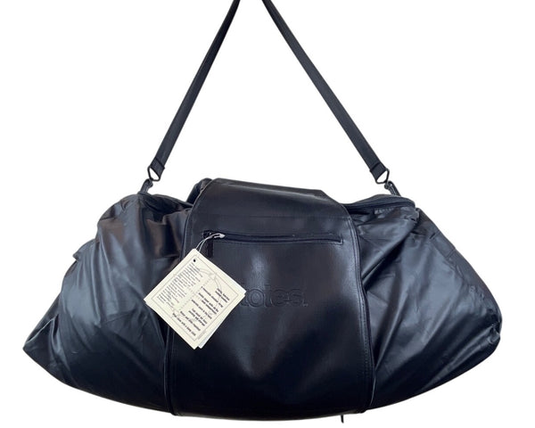Totes On The Move Foldable Black Waterproof Shoulder Strap Duffel Bag Sz L - New