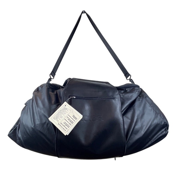 Totes On The Move Foldable Black Waterproof Shoulder Strap Duffel Bag Sz L - New