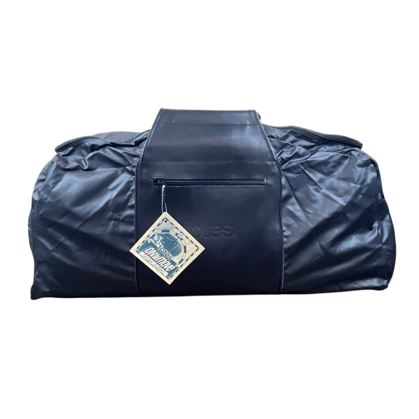 Totes On The Move Foldable Black Waterproof Shoulder Strap Duffel Bag Sz L - New