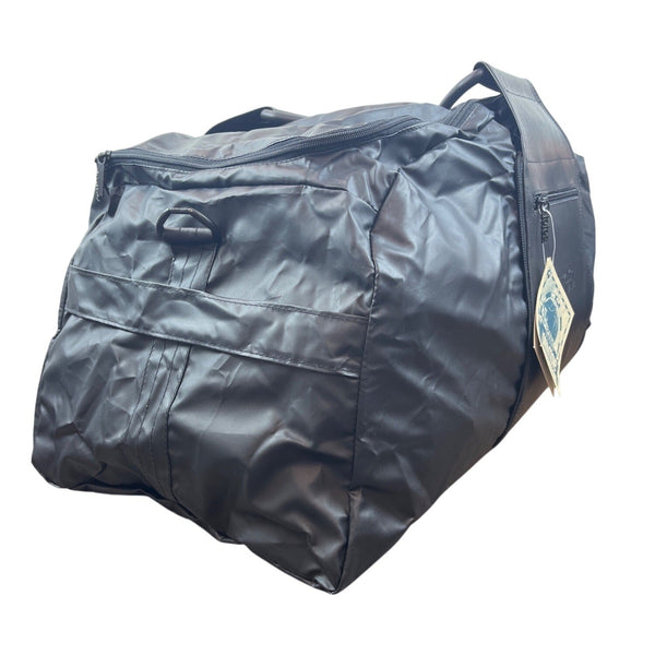 Totes On The Move Foldable Black Waterproof Shoulder Strap Duffel Bag Sz L - New