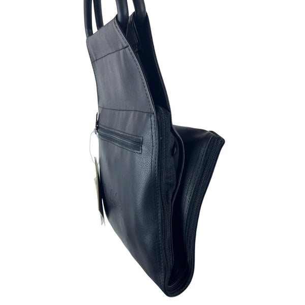 Totes On The Move Foldable Black Waterproof Shoulder Strap Duffel Bag Sz L - New