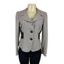 Tahari Women's Brown 3 Button in Line Fitted Lapel Collar Blazer Sz 4P