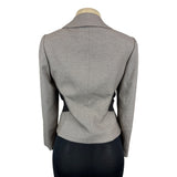 Tahari Women's Brown 3 Button in Line Fitted Lapel Collar Blazer Sz 4P