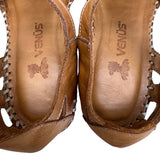 Venüs Women’s Brown Leather Wedge Sandals Size 38