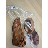 Venüs Women’s Brown Leather Wedge Sandals Size 38