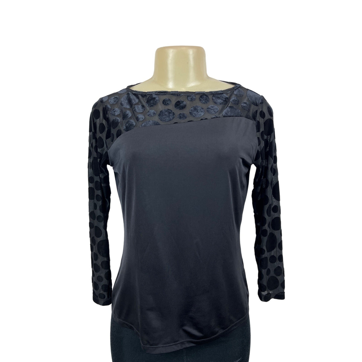 Lulu Designs Women's Lumiere Black Grey Long Sleeve Shirt Size XL