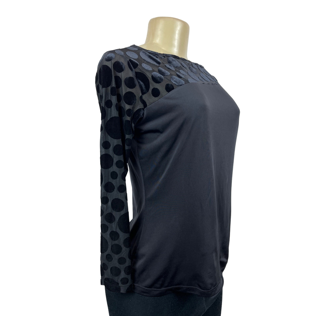 Lulu Designs Women's Lumiere Black Grey Long Sleeve Shirt Size XL